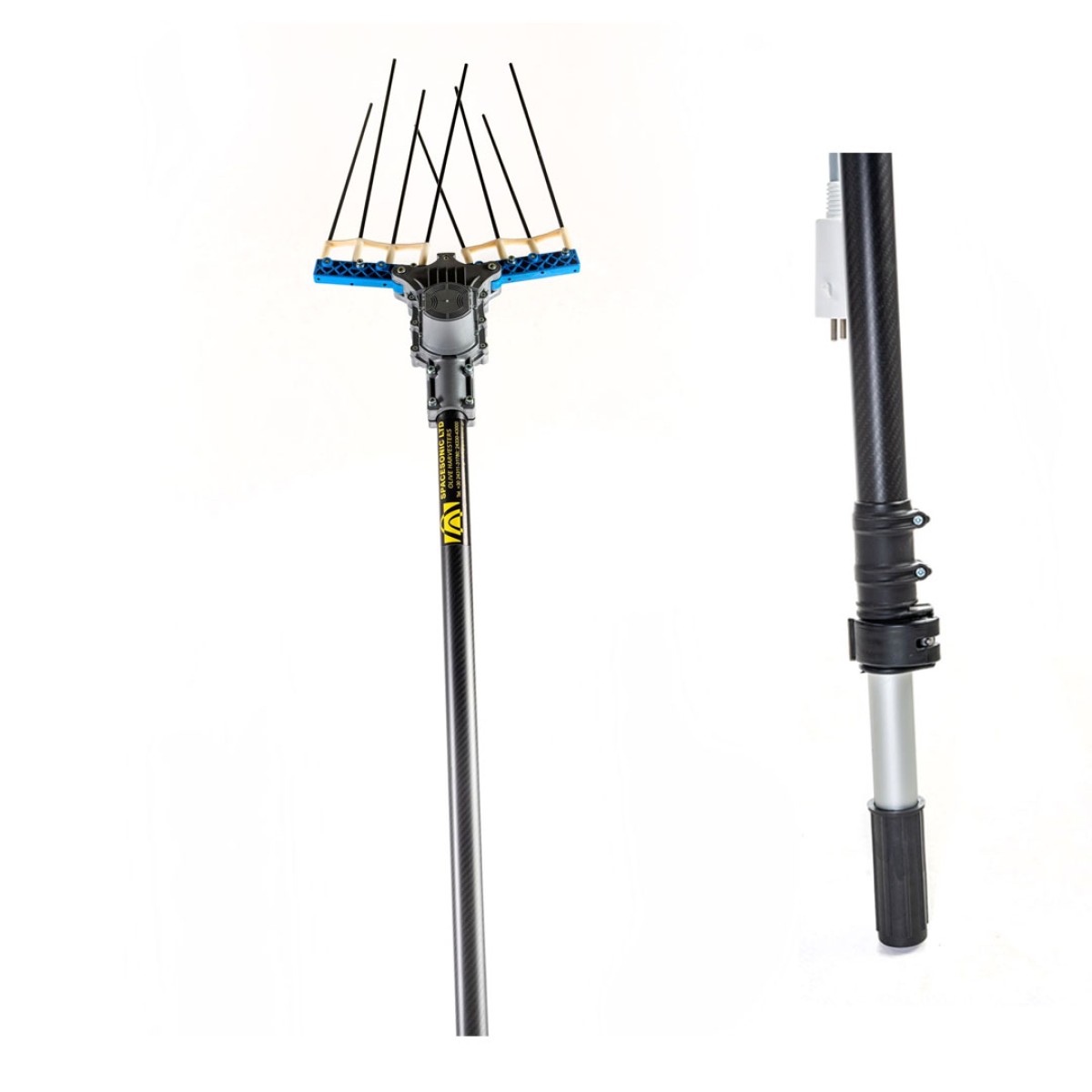 Atrax Electric 4  Με Carbon Ελαιοραβδιστικό 12V Πτυσσόμενο Κοντάρι Βάρος 2.0 Kg (Νέο Μοντέλο ελαφρύτερο)