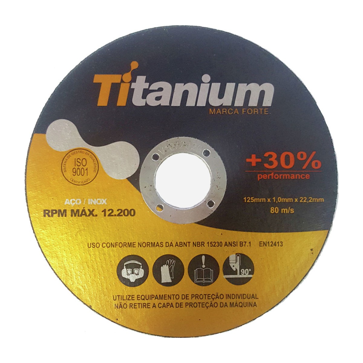 Titanium Δίσκος Κοπής Σιδήρου + Inox 125x1x22,2mm 100 Τμχ