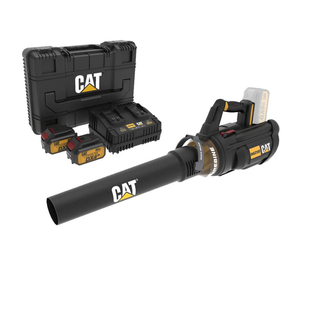 CAT Combo -14 Φυσητήρας DG250B + Δώρο Κασετίνα + 2 Μπαταρίες 4.0AH Με Διπλό Φορτιστή