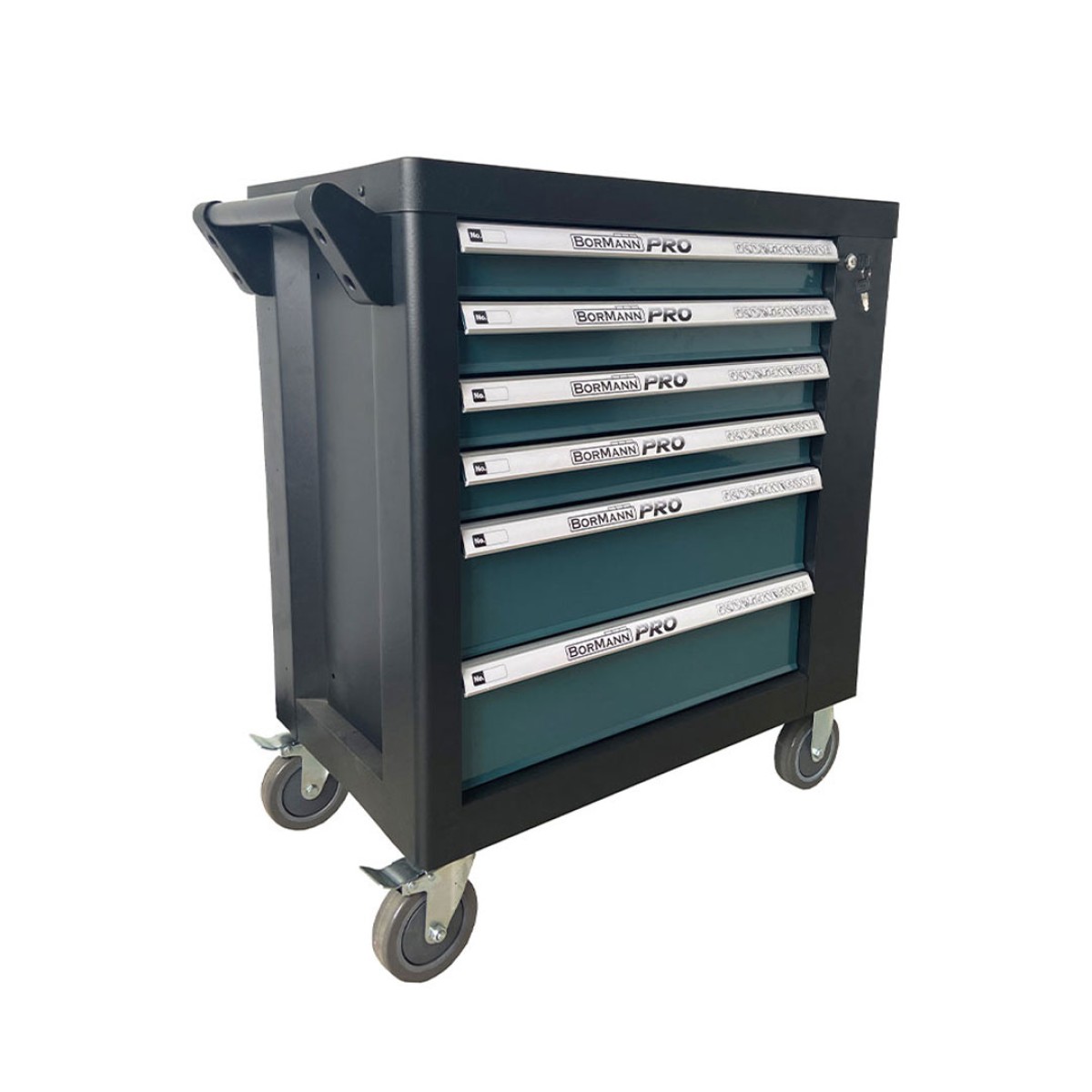 Bormann Pro BWR7600SET Εργαλειοφόρος Τροχήλατος Με 6 Συρτάρια Και Πλαϊνό Ντουλάπι Με 120 Εργαλεία 035794