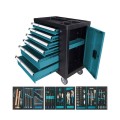 Bormann Pro BWR7600SET Εργαλειοφόρος Τροχήλατος Με 6 Συρτάρια Και Πλαϊνό Ντουλάπι Με 120 Εργαλεία 035794