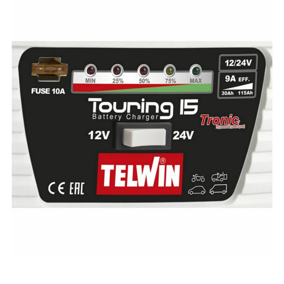 Telwin Touring 15 Αυτόματος Φορτιστής-Συντηρητής Μπαταρίας Αυτοκινήτου 12/24 V
