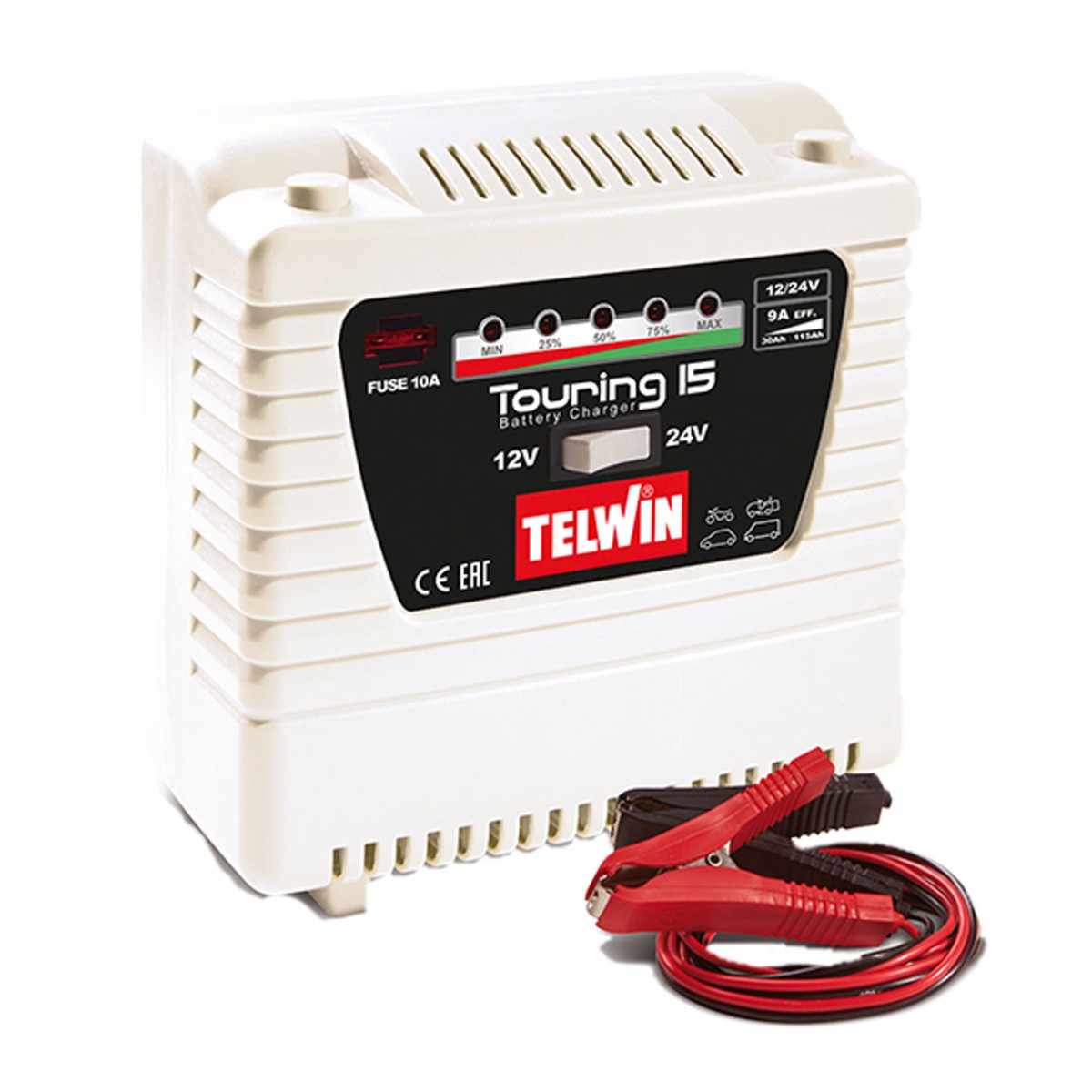 Telwin Touring 15 Αυτόματος Φορτιστής-Συντηρητής Μπαταρίας Αυτοκινήτου 12/24 V