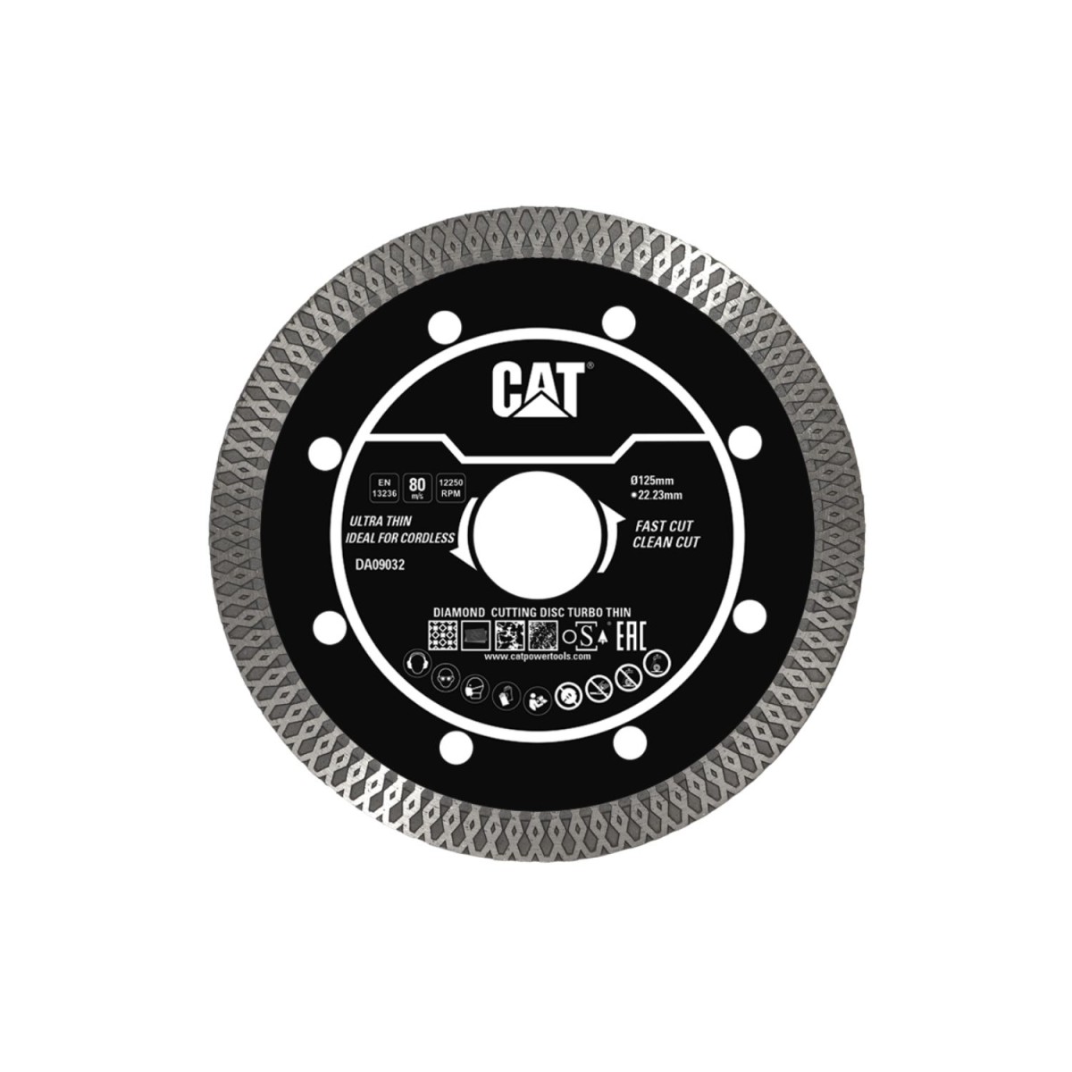 CAT Δίσκος κοπής διαμαντέ turbo 125x22.23x1.4mm DA09032