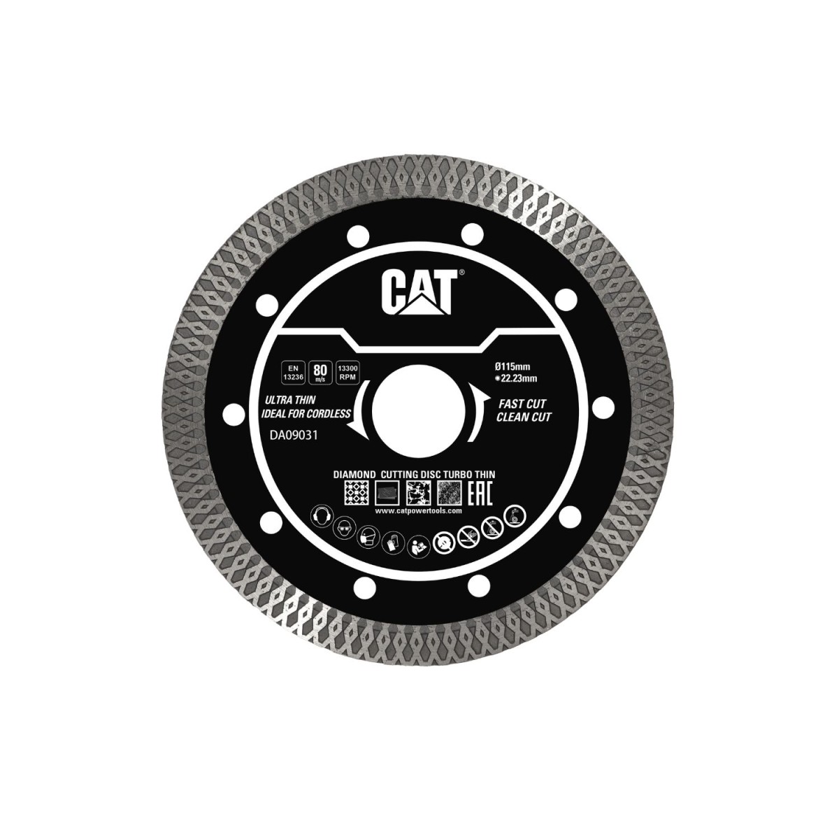 CAT Δίσκος κοπής διαμαντέ turbo 115x22.23x1.4mm DA09031