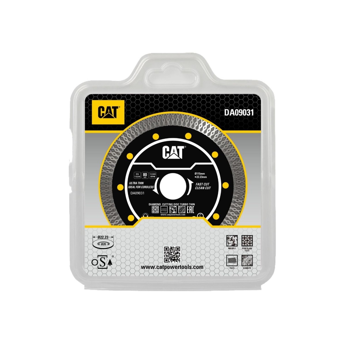 CAT Δίσκος κοπής διαμαντέ turbo 115x22.23x1.4mm DA09031