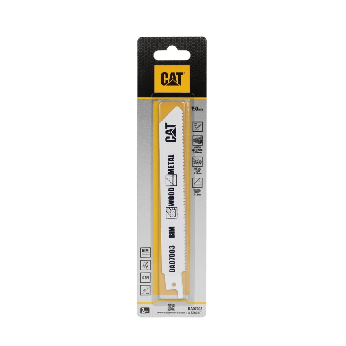 CAT Λάμα σπαθοσέγας ξύλου-μετάλλου 150mm S922HF σετ:2τεμ. DA07003