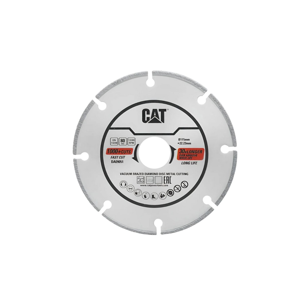 CAT Δίσκος κοπής inox διαμαντέ 115mm DA09051
