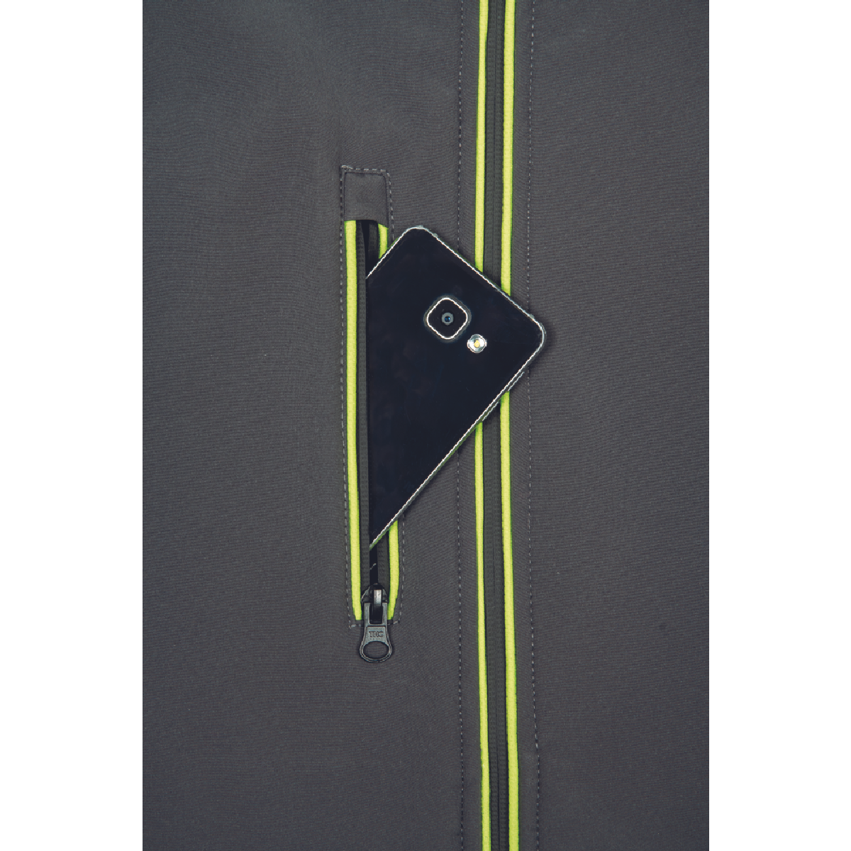 ΜΠΟΥΦΑΝ SOFTSHELL ΕΡΓΑΣΙΑΣ ΑΔΙΑΒΡΟΧΟ GREENDALE ΑΝΘΡΑΚΙ/ΛΑΙΜ 94%poly-6%elast, 320 g/m² 3XL