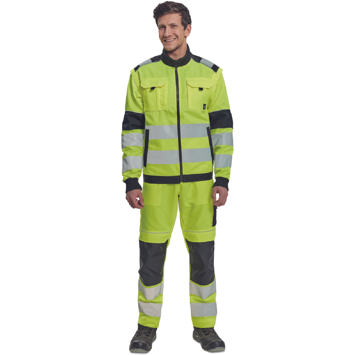 ΜΠΟΥΦΑΝ ΕΡΓΑΣΙΑΣ MAX VIVO 2σε1 ΚΙΤΡΙΝΟ ΥΨΗΛΗΣ ΕΥΡΚΙΝΕΙΑΣ 65%poly-35%cott, 250 g/m² No 54/L