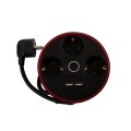 GEYER ΠΟΛΥΠΡΙΖΟ ΜΑΥΡΟ ΜΕ ΔΙΑΚΟΠΤΗ3 ΘΕΣ. & 2xUSB  GNBKU03/E