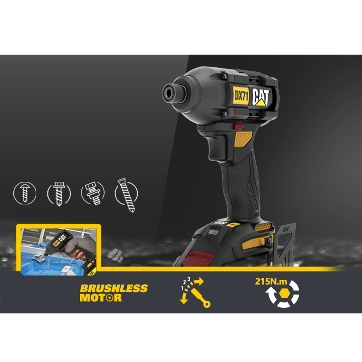 CAT DX71 Παλμικό Κατσαβίδι 18V 2x2.0Ah 