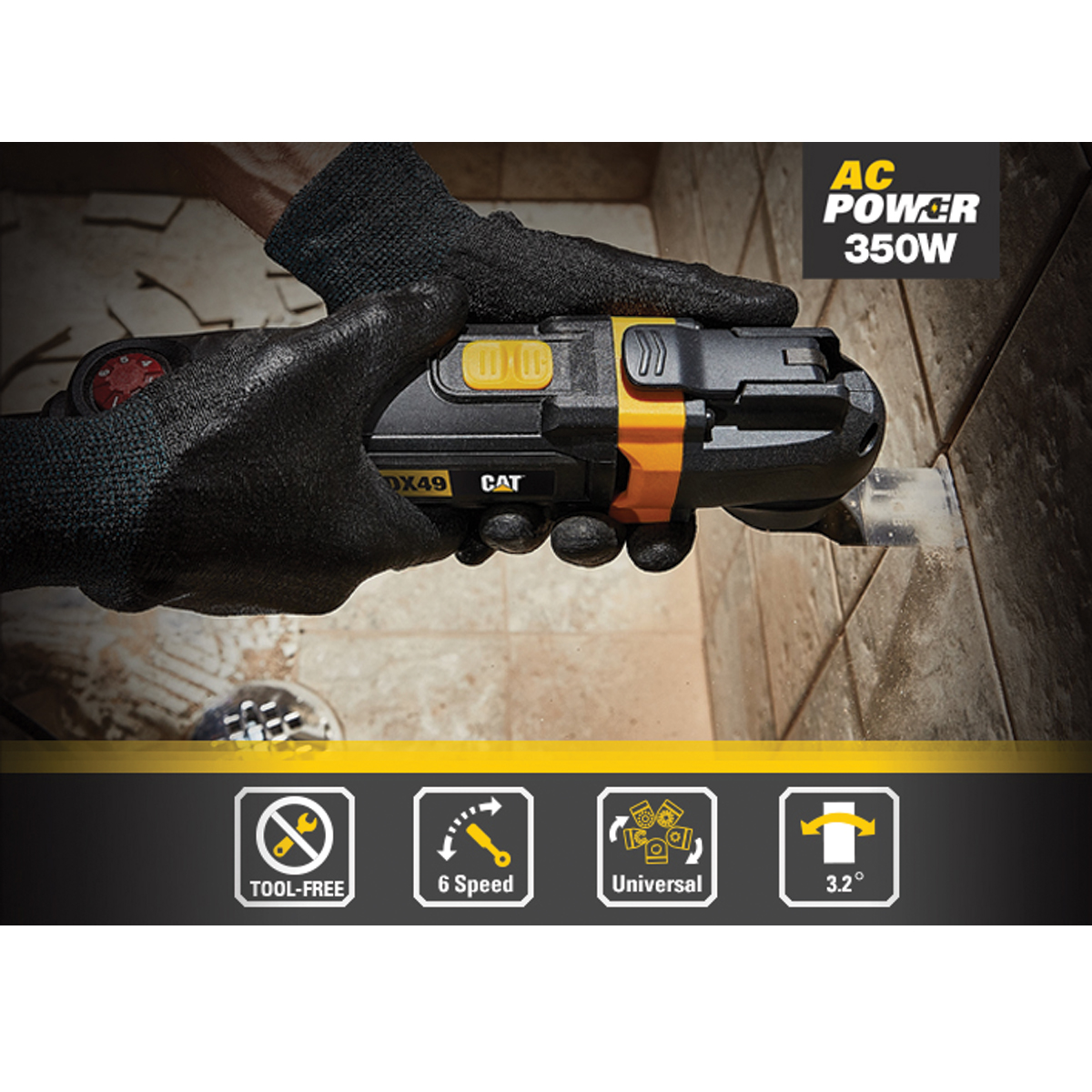 CAT DX49.1 Πολυεργαλείο SDS 350W Mε 14 Λάμες