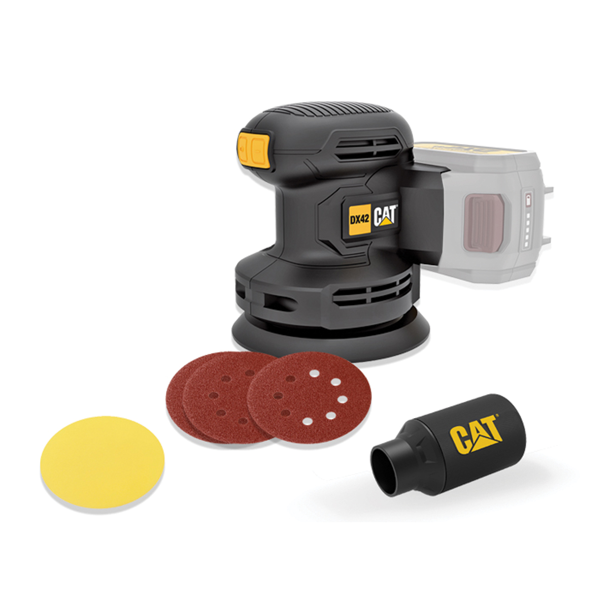 CAT DX42B  Solo Έκκεντρο Τριβείο Μπαταρίας 125mm Brushless 18V 