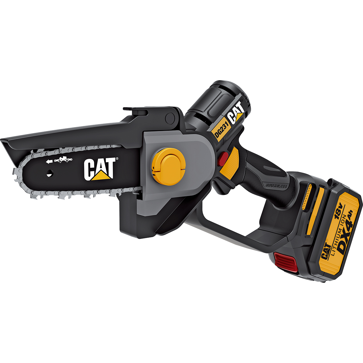 CAT DG231 Κλαδευτικό Αλυσοπρίονο Μπαταρίας 18V Li-ion 4.0AH με Λάμα 12cm