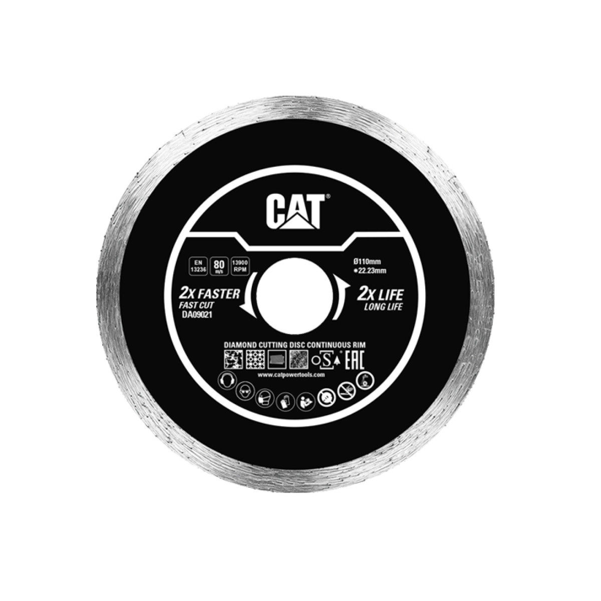 CAT Δίσκος κοπής πλακιδίων διαμαντέ 110x22,23x1.6mm DA09021