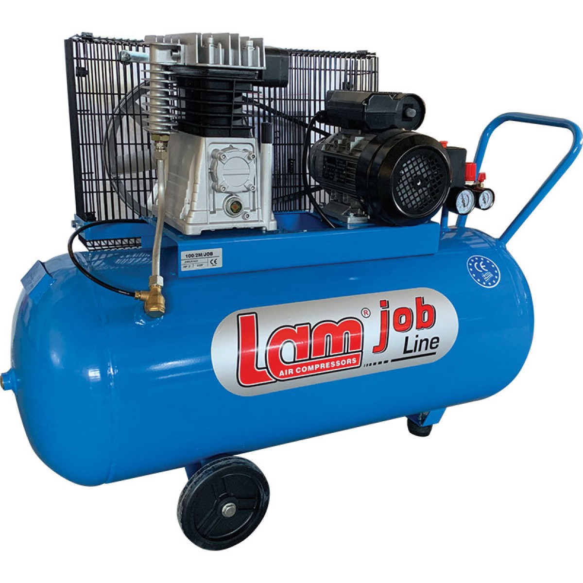 Lam Job Αεροσυμπιεστής Mε Ιμάντα Δικύλινδρος 100Lt 3HP/230V