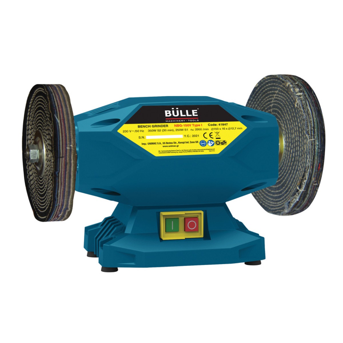 Bulle Δίδυμος Τροχός Γυαλίσματος Πάγκου 150mm 350W - 41847