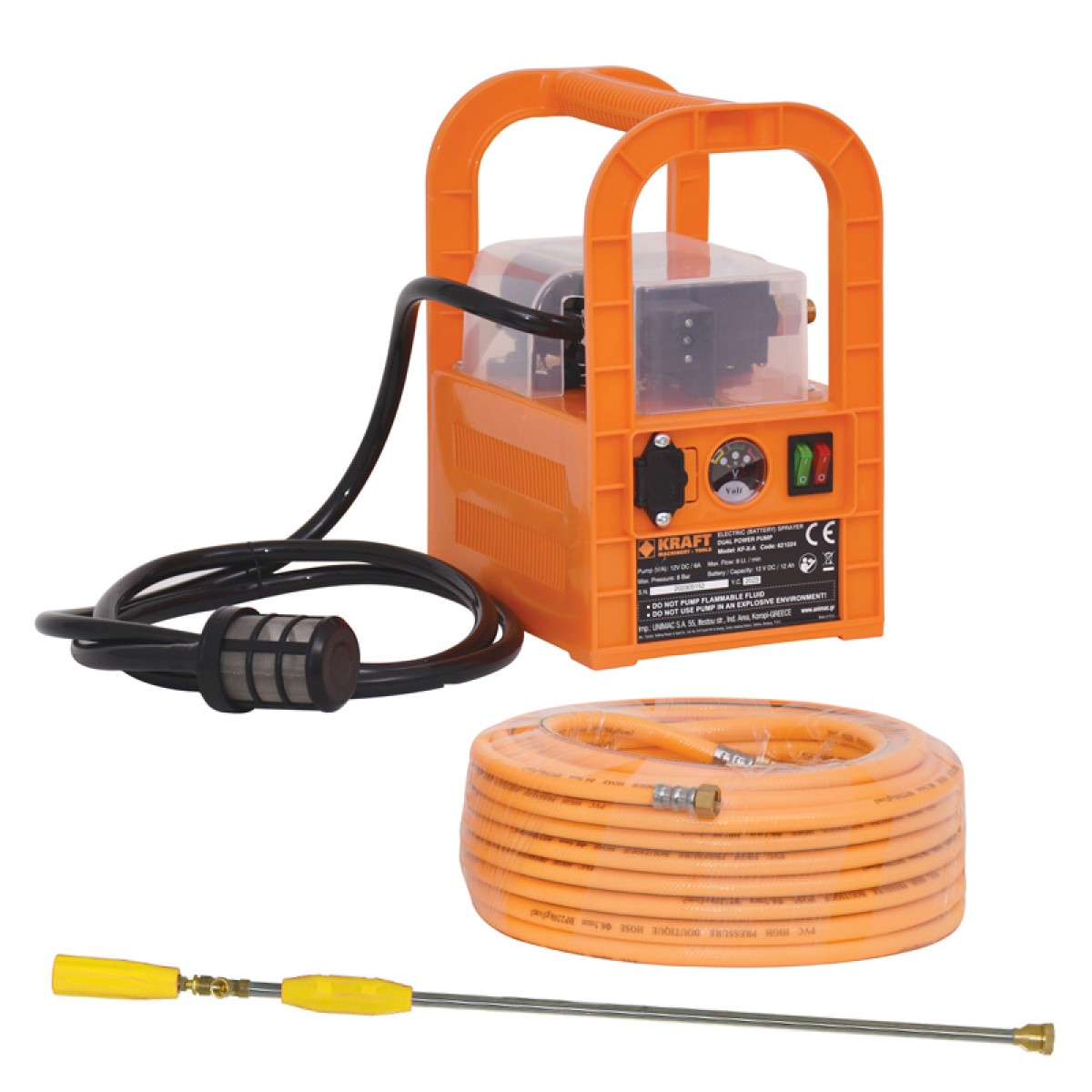 Kraft Ψεκαστικό Συγκρότημα Μπαταρίας 12V/12AH Με Διπλή Αντλία - 621224