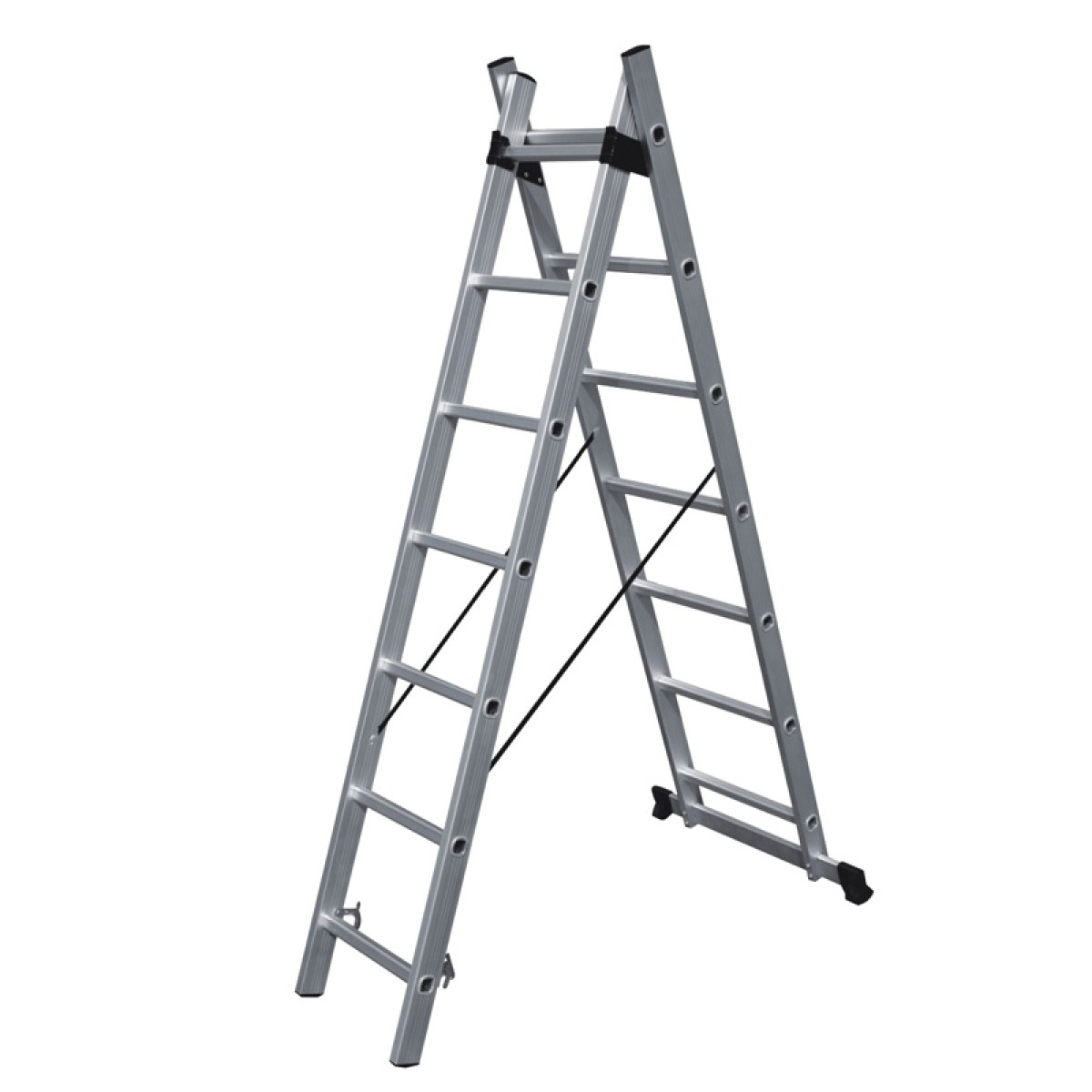 Bulle Σκάλα Αλουμινίου Διπλή Επεκτεινόμενη 2Χ7 Σκαλιά - 631110