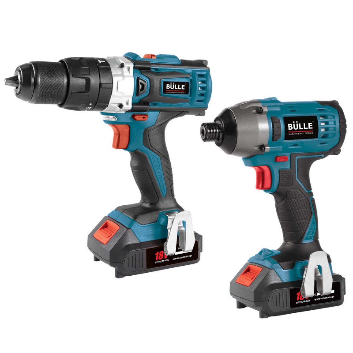Bulle Σετ Κρουστικό Δραπανοκατσάβιδο & Παλμικό Κατσαβίδι 18V Li-ion 2X2.0AH - 633334