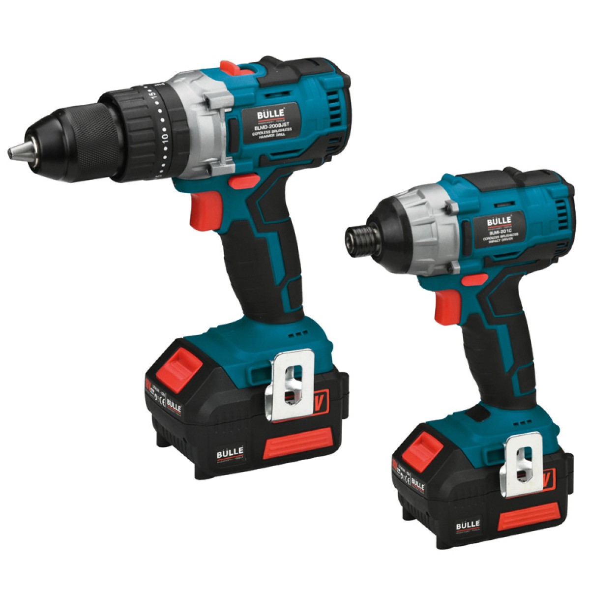 Bulle Σετ Κρουστικό  Δραπανοκατσάβιδο & Παλμικό Κατσαβίδι  Brushless 18V 2X4Ah -63436