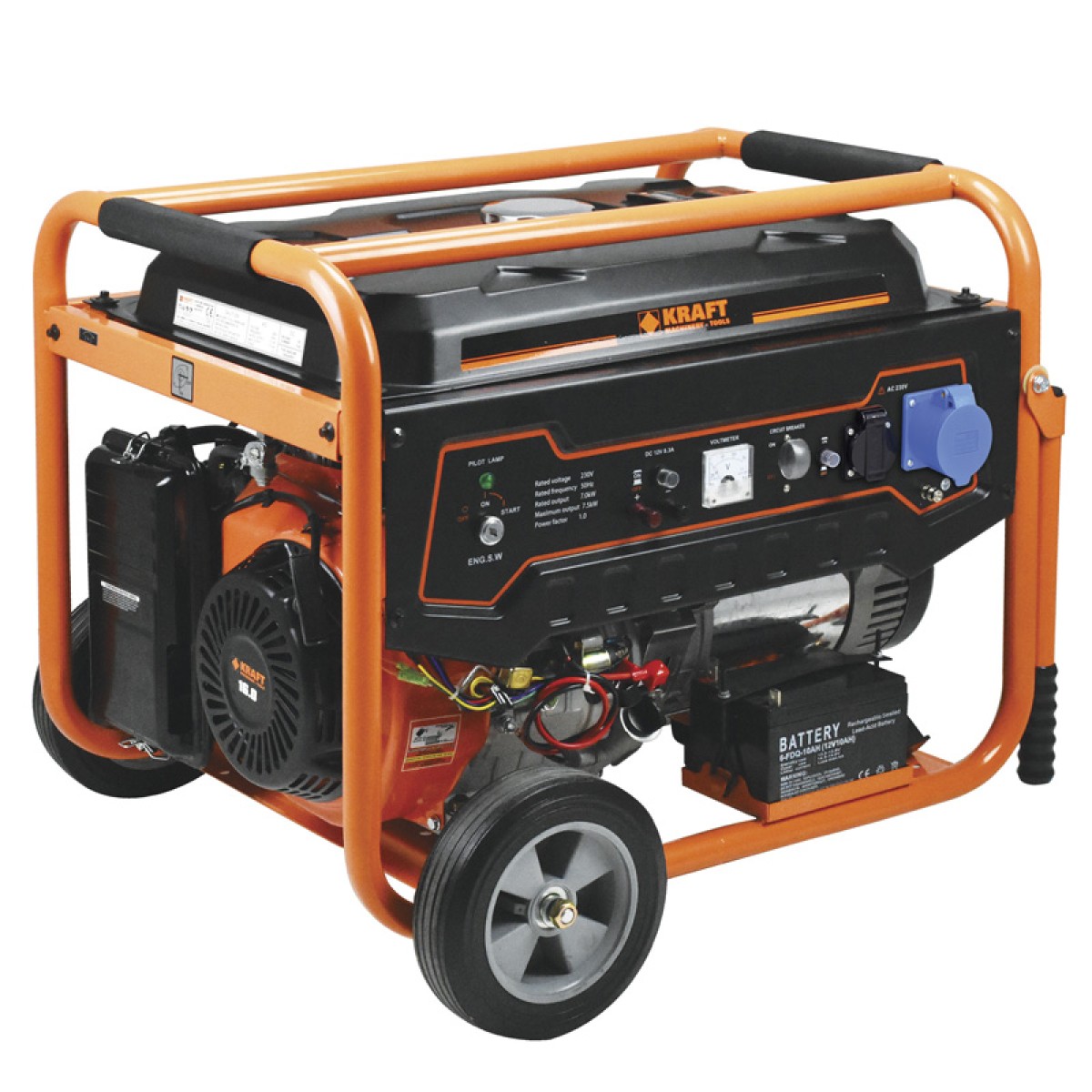 Kraft LT9000 Γεννήτρια Βενζίνης 7000 W 439cc Με Μίζα - 63727